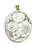 Pendant Mandile 1922 Woman Cammei  in Silver Conchiglia 2MCICM111.8